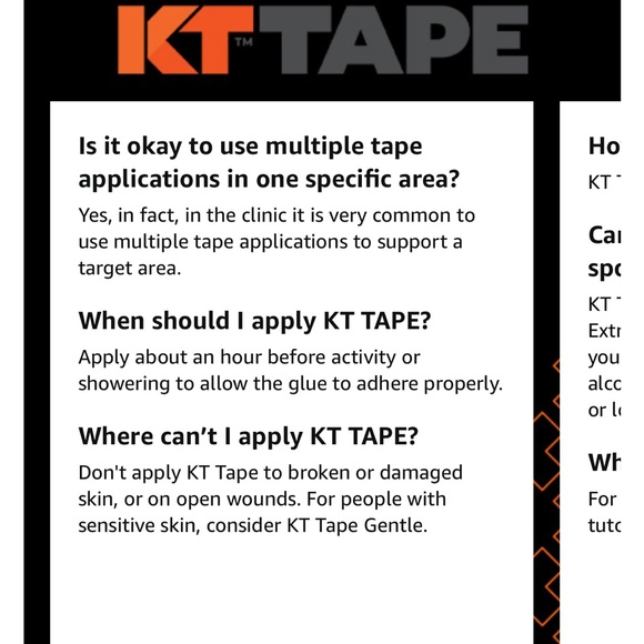 2PACK- KT Tape PRo Precut in Jet Black - Picture 7 of 12